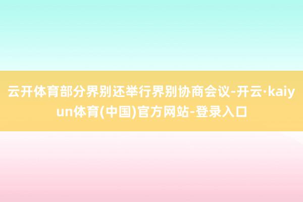 云开体育部分界别还举行界别协商会议-开云·kaiyun体育(中国)官方网站-登录入口