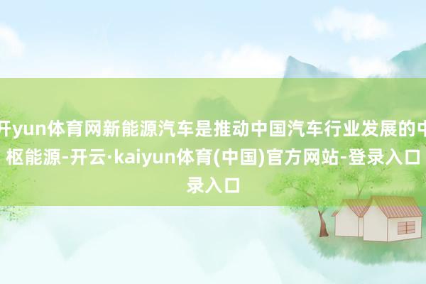 开yun体育网新能源汽车是推动中国汽车行业发展的中枢能源-开云·kaiyun体育(中国)官方网站-登录入口
